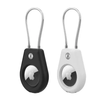 Apple AirTag Case Steel Cable, tok, fekete-fehér