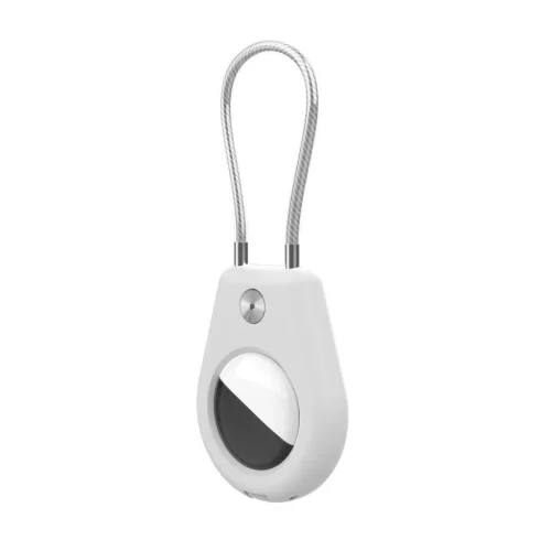 Apple AirTag Case Steel Cable, tok, fehér