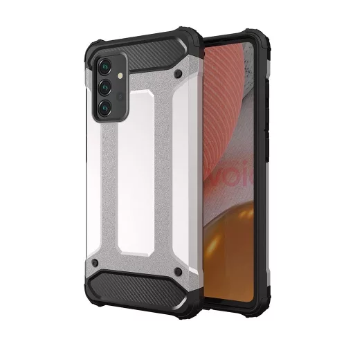 Hybrid Armor Case Samsung Galaxy A36 tok, ezüst