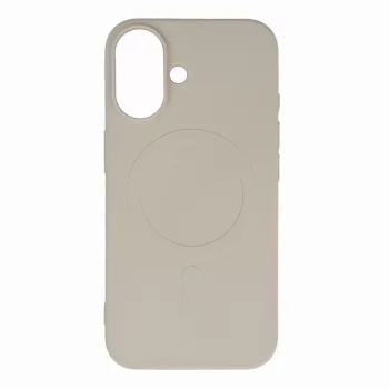 Liquid Silicone Case MagSafe iPhone 16e tok, bézs