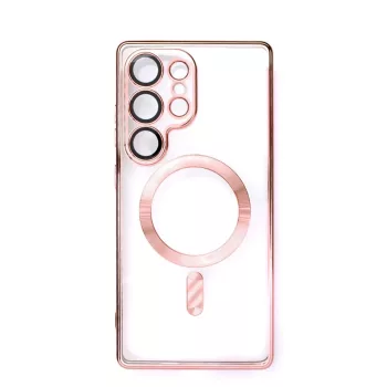 Electroplated Case MagSafe iPhone 16e tok, rózsaszín