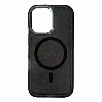 Glitter Case with MagSafe Samsung Galaxy A36 5G tok, fekete