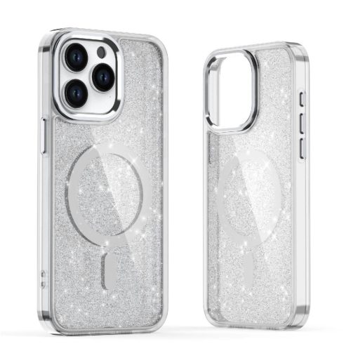 Glitter Case with MagSafe Samsung Galaxy A36 5G tok, fehér