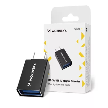 Wozinsky W10GY1S USB-C USB-A 3.2 10 Gb/s, adapter, fekete