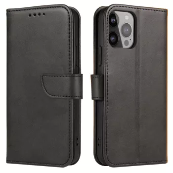 Magnet Case Flip iPhone 16e tok, fekete