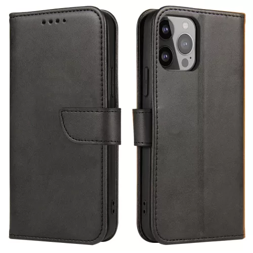 Magnet Case Flip iPhone 16e tok, fekete