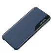 Eco Leather View Case elegant case flap and stand iPhone 16e tok, kék