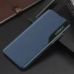 Eco Leather View Case elegant case flap and stand iPhone 16e tok, kék