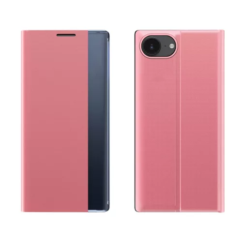 New Sleep Case iPhone 16e Flip Cover Stand tok, rózsaszín