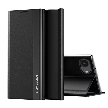 Sleep Case Pro iPhone 16e Flip and Stand tok, fekete