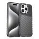 Thunder Case iPhone 16e Silicone Armored Cover tok, fekete