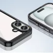Outer Space Case iPhone 16e Flexible Frame Cover tok, fekete