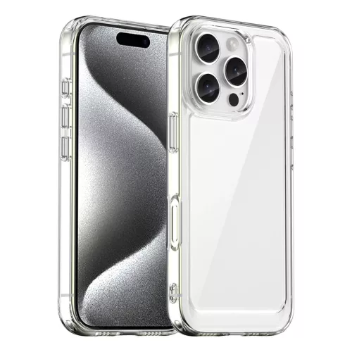 Outer Space Case iPhone 16e Flexible Frame Cover tok, átlátszó