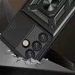 Hybrid Armor Camshield Case Sasung Galaxy S26 Plus tok, fekete