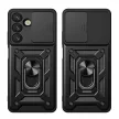 Hybrid Armor Camshield Case Sasung Galaxy S26 Plus tok, fekete