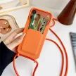 SiliconeCard Pocket Crossbody Strap iPhone 17 Pro / 18 Pro tok, narancssárga