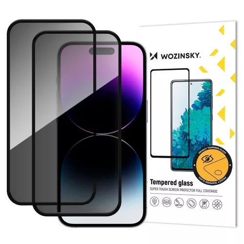 Wozinsky Privacy Glass 2 db. iPhone 18 Pro Max betekintésvédő üvegfólia
