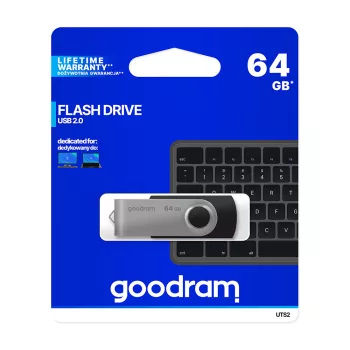 Goodram Twister USB 2.0 64 GB, pendrive, fekete