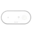 Dudao 3in1 A11 Wireless Qi Charger, AirPods, Apple Watch (38mm) és mobiltelefon asztali vezeték nélküli töltő, fehér