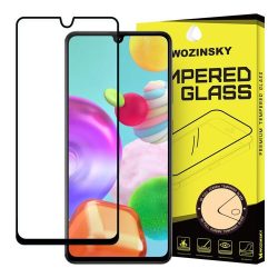   Wozinsky Samsung Galaxy A41 5D Full Glue teljes kijelzős edzett üvegfólia (tempered glass) 9H keménységű, tokbarát, fekete