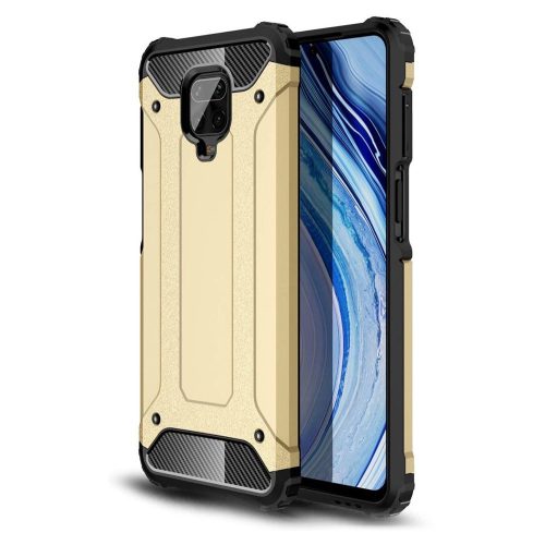 Hybrid Armor Tough Rugged Xiaomi Redmi Note 9/Redmi 10X 4G ütésálló hátlap, tok, arany