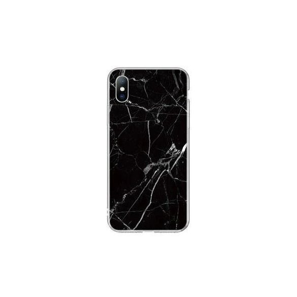 Wozinsky Marble cover Samsung Galaxy Note 10 Lite márvány mintás hátlap, tok, fekete