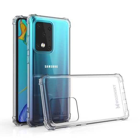 Wozinsky Anti-Shock Samsung Galaxy S20 Ultra ütésálló, szilikon hátlap, tok, átlátszó