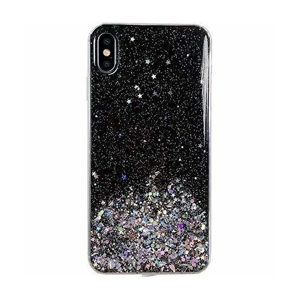 Wozinsky Star Glitter Shining Samsung Galaxy A21s hátlap, tok, fekete