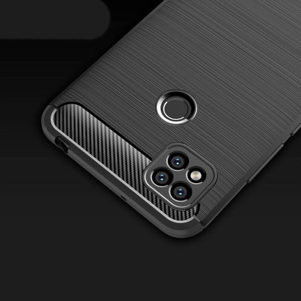 Carbon Case Flexible Xiaomi Redmi 9C hátlap, tok, fekete
