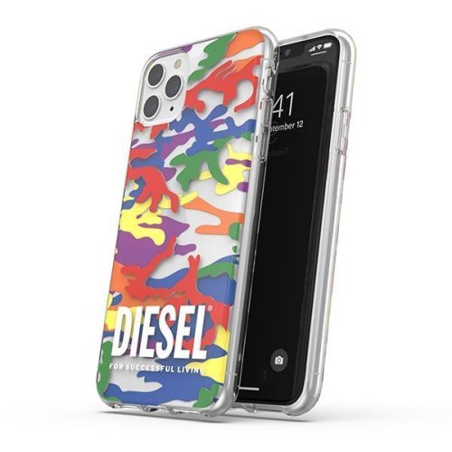 Diesel Clear Case Pride Camo iPhone 12 Pro Max tok, hátlap, színes