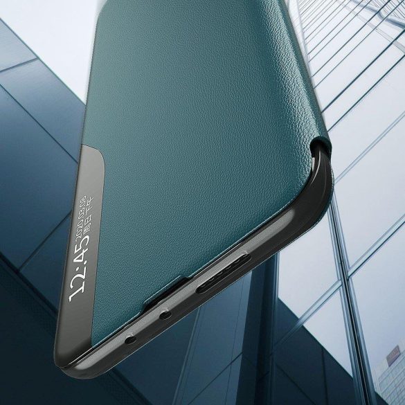 Eco Leather View Case Samsung Galaxy S20 Plus oldalra nyíló tok, zöld