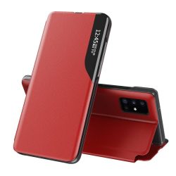   Eco Leather View Case Samsung Galaxy S20 Plus oldalra nyíló tok, piros
