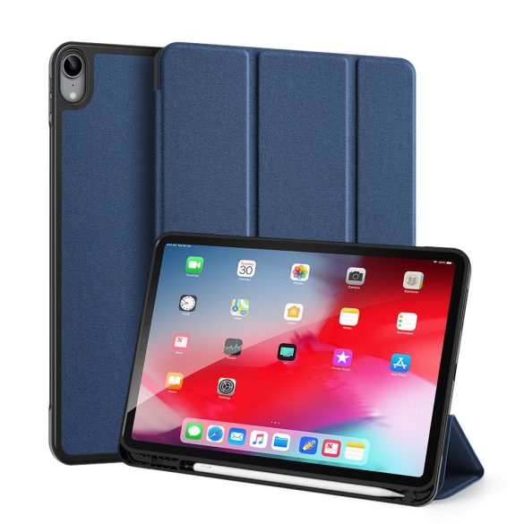 Dux Ducis Domo Series iPad Air 4 10.9" (2020) oldalra nyíló tok, sötétkék