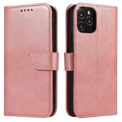   Smart Elegant Huawei P40 Lite E/Y7P oldalra nyíló tok, rózsaszín