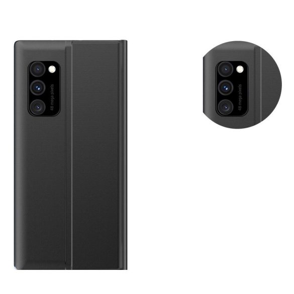 New Sleep Case Xiaomi Redmi 9T/Poco M3 oldalra nyíló tok, fekete