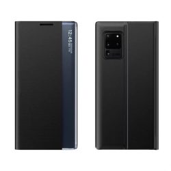   New Sleep Case Samsung Galaxy A52 4G/A52 5G/A52s 5G oldalra nyíló tok, fekete