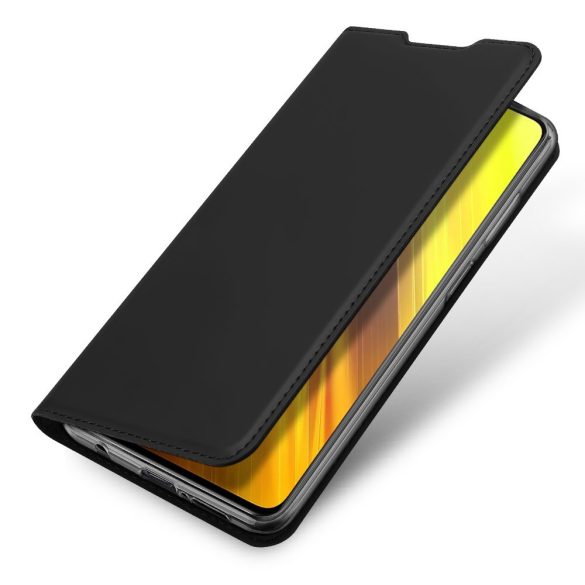 Dux Ducis Skin Pro Xiaomi Redmi 9T/Poco M3 oldalra nyíló tok, fekete