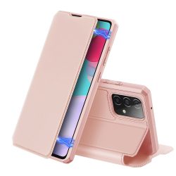   Dux Ducis Skin X Samsung Galaxy A52 4G/5G oldalra nyíló tok, rózsaszín