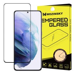   Wozinsky Samsung Galaxy S21 Plus 5D Full Glue teljes kijelzős edzett üvegfólia (tempered glass) 9H keménységű, tokbarát, fekete