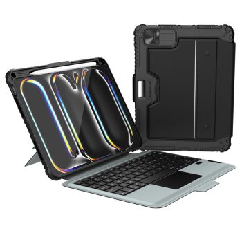   Nillkin Bumper Combo Keyboard Case iPad Pro 11 (2024) tok, háttérvilágításos változat, fekete