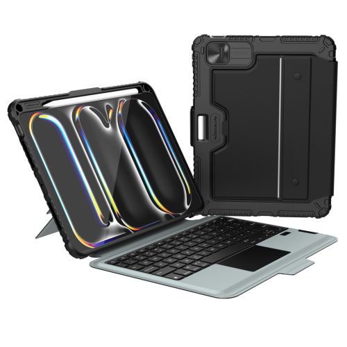 Nillkin Bumper Combo Keyboard Case iPad Pro 11 (2024) tok, háttérvilágításos változat, fekete