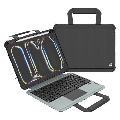 Nillkin Bumper GO Keyboard Case iPad Pro 11 (2024) tok, háttérvilágításos változat, fekete