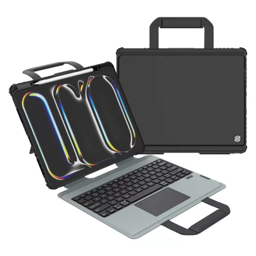 Nillkin Bumper GO Keyboard Case iPad Pro 13 (2024) tok, háttérvilágításos változat, fekete
