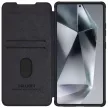 Nillkin Qin Pro Case Samsung Galaxy S25 Ultra Flip and Camera Cover tok, fekete