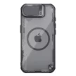 Nillkin Iceblade Prop Magnetic Case Lens Cover and Stand iPhone 16e tok, fekete