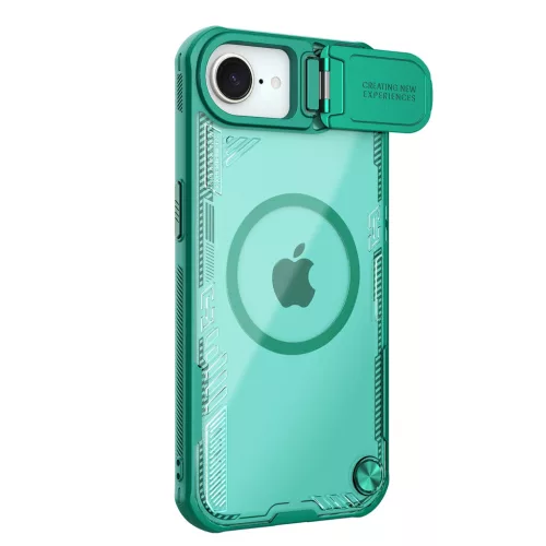 Nillkin Iceblade Prop Magnetic Case Camera Cover and Stand iPhone 16e tok, zöld