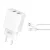 XO hálózati töltő CE02C 2x USB 2,1A, fehér + microUSB kábel