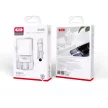 XO hálózati töltő CE02C 2x USB 2,1A, fehér + microUSB kábel