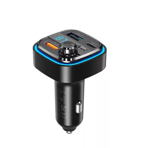 XO transmitter FM BCC08 , bluetooth MP3 autós töltő 3,1A, fekete