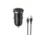 XO autós töltő CC56 PD 30W QC 1x USB 1x USB-C, fekete + USB - USB-C kábel